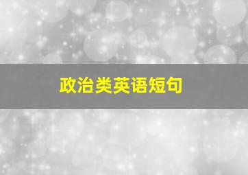 政治类英语短句