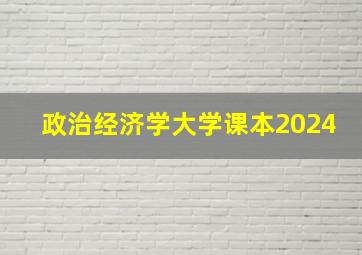 政治经济学大学课本2024