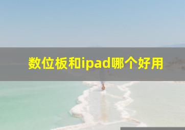 数位板和ipad哪个好用