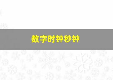 数字时钟秒钟