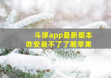 斗球app最新版本咋安装不了了呢苹果