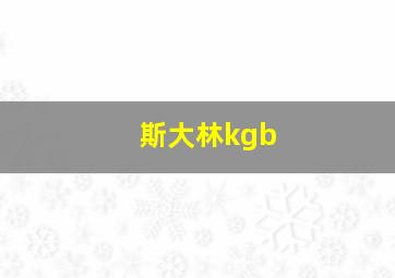 斯大林kgb