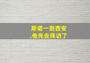 斯诺一到西安,他先去拜访了