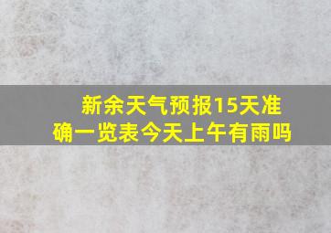 新余天气预报15天准确一览表今天上午有雨吗