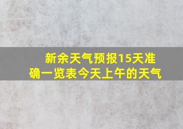 新余天气预报15天准确一览表今天上午的天气