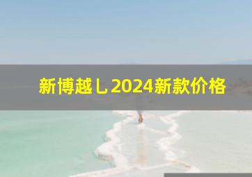 新博越乚2024新款价格