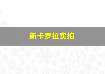 新卡罗拉实拍