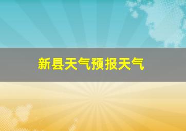 新县天气预报天气