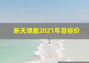 新天绿能2021年目标价