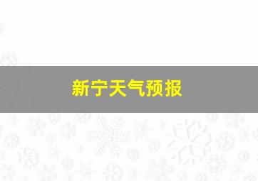 新宁天气预报