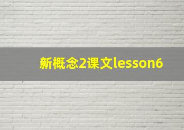 新概念2课文lesson6