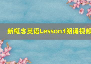 新概念英语Lesson3朗诵视频