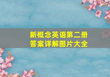 新概念英语第二册答案详解图片大全