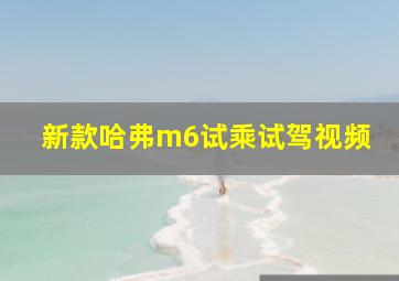 新款哈弗m6试乘试驾视频