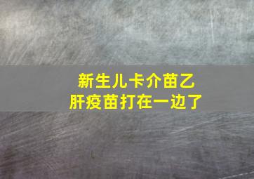 新生儿卡介苗乙肝疫苗打在一边了