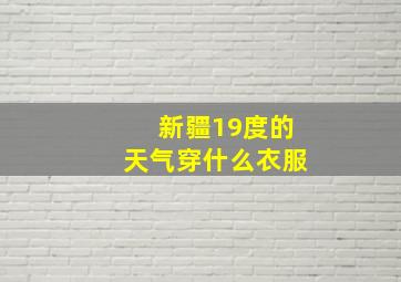 新疆19度的天气穿什么衣服