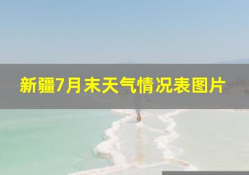 新疆7月末天气情况表图片