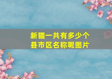 新疆一共有多少个县市区名称呢图片