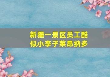 新疆一景区员工酷似小李子莱昂纳多