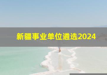 新疆事业单位遴选2024