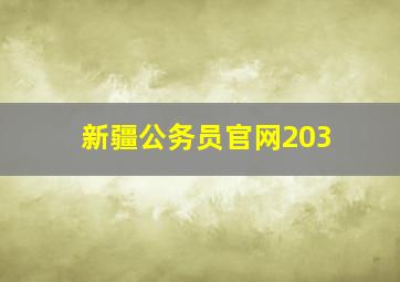 新疆公务员官网203