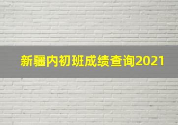 新疆内初班成绩查询2021