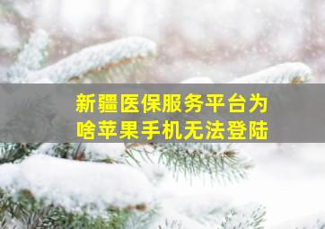 新疆医保服务平台为啥苹果手机无法登陆