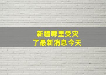 新疆哪里受灾了最新消息今天