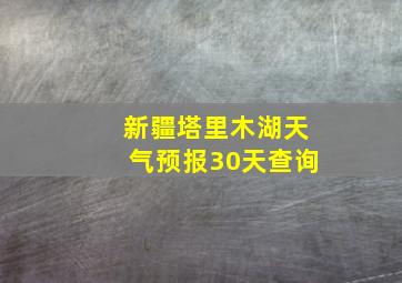 新疆塔里木湖天气预报30天查询