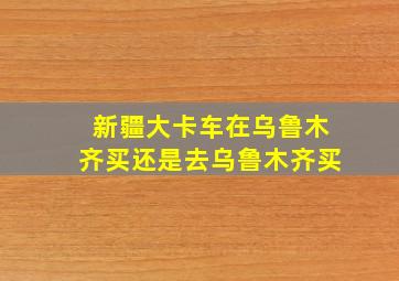 新疆大卡车在乌鲁木齐买还是去乌鲁木齐买