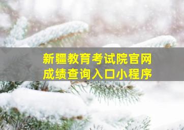 新疆教育考试院官网成绩查询入口小程序