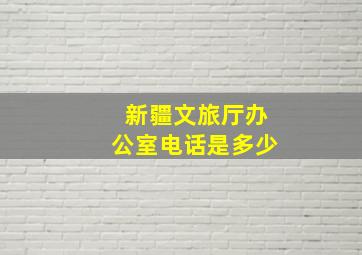 新疆文旅厅办公室电话是多少