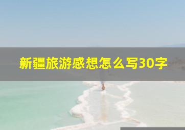 新疆旅游感想怎么写30字