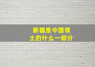 新疆是中国领土的什么一部分