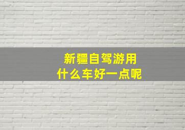 新疆自驾游用什么车好一点呢