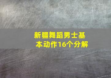 新疆舞蹈男士基本动作16个分解