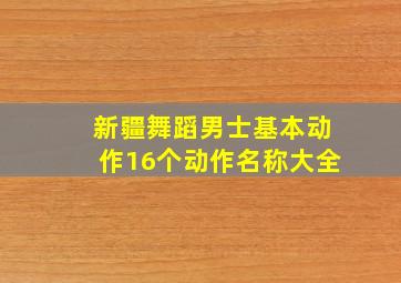 新疆舞蹈男士基本动作16个动作名称大全