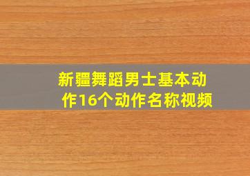 新疆舞蹈男士基本动作16个动作名称视频