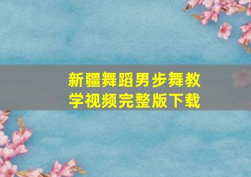 新疆舞蹈男步舞教学视频完整版下载