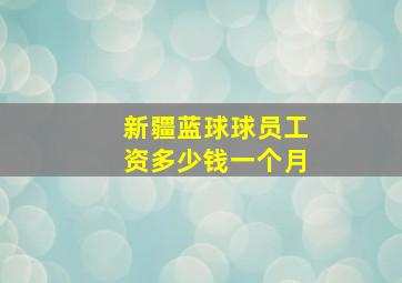 新疆蓝球球员工资多少钱一个月