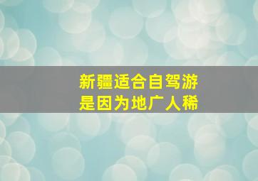 新疆适合自驾游是因为地广人稀