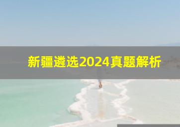 新疆遴选2024真题解析