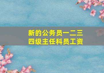 新的公务员一二三四级主任科员工资