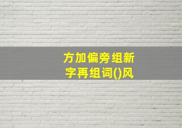 方加偏旁组新字再组词()风