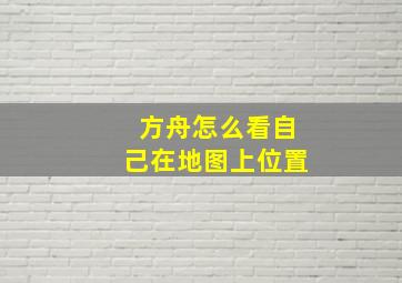 方舟怎么看自己在地图上位置