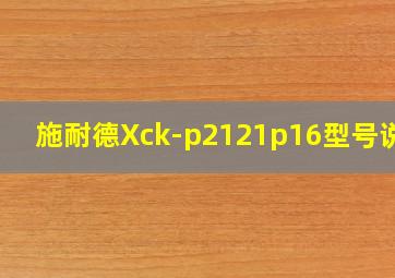 施耐德Xck-p2121p16型号说明