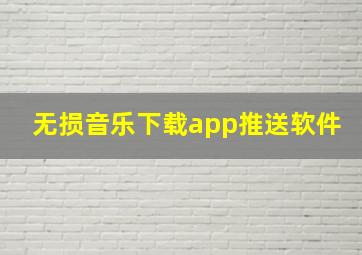 无损音乐下载app推送软件