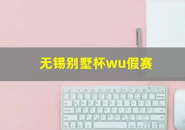 无锡别墅杯wu假赛