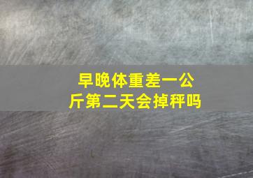 早晚体重差一公斤第二天会掉秤吗