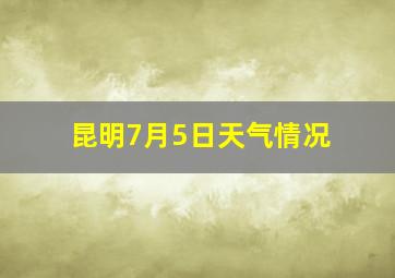 昆明7月5日天气情况